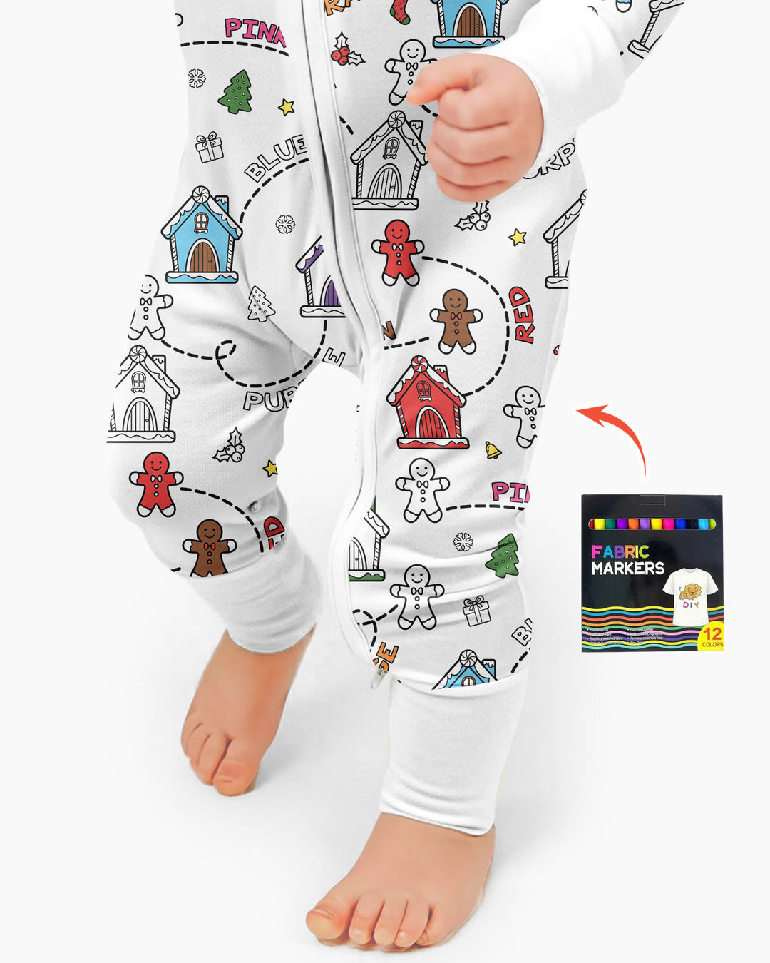 Colorable Matching Color Gingerbread Bamboo Convertible Zippy