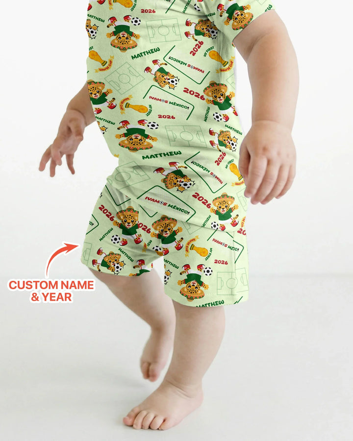 My First World Cup Bamboo Two Piece Short Sleeve Shorts Pajama Set