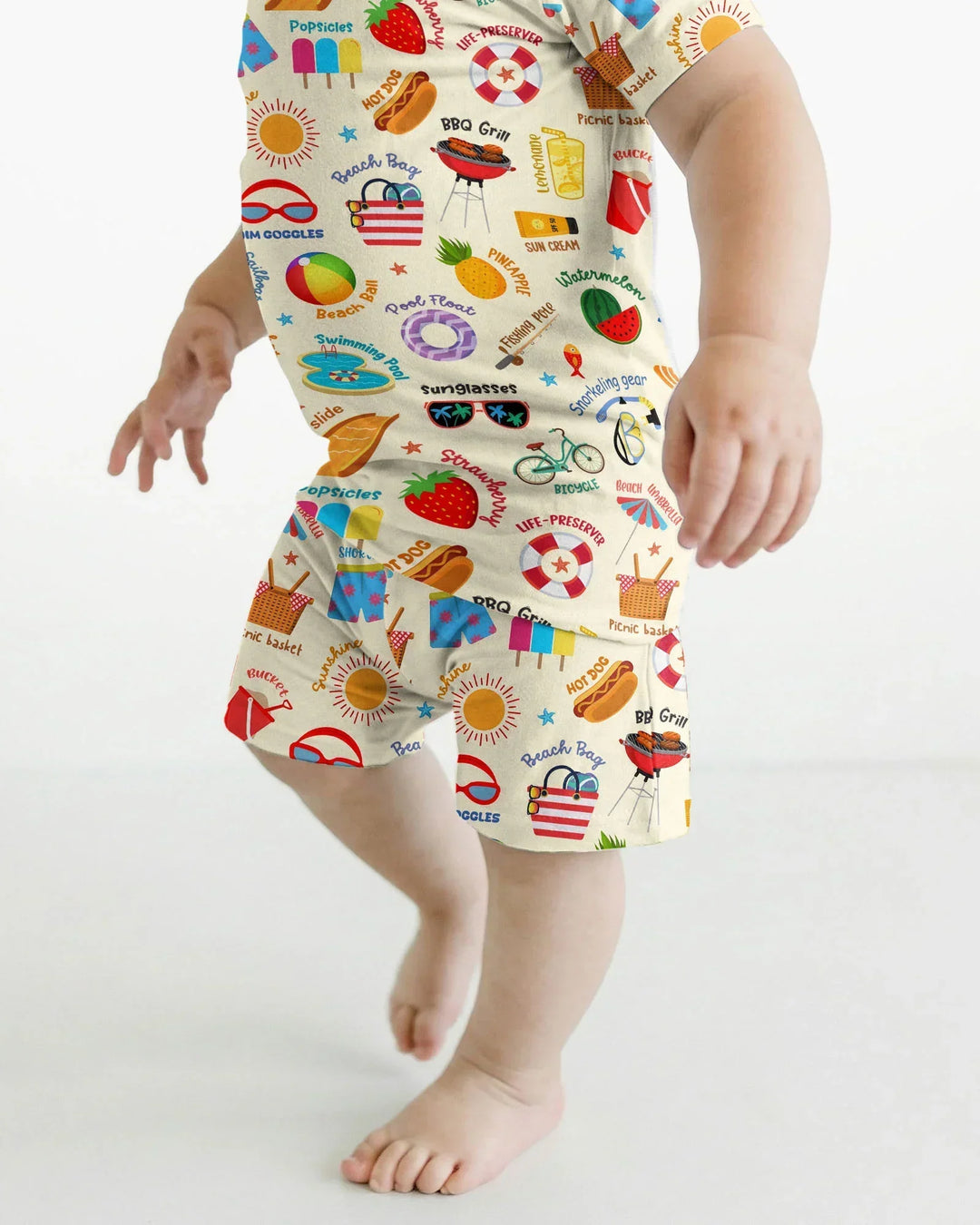 Love Summer Bamboo Two Piece Short Sleeve Shorts Pajama Set
