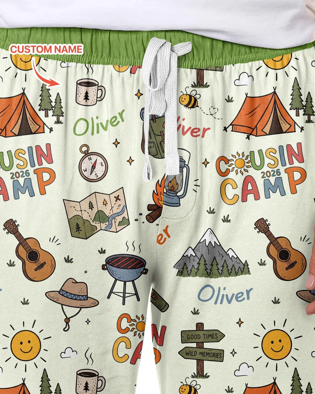 Custom Name Cousin Camp 2026 Bamboo Men's Pajama Set