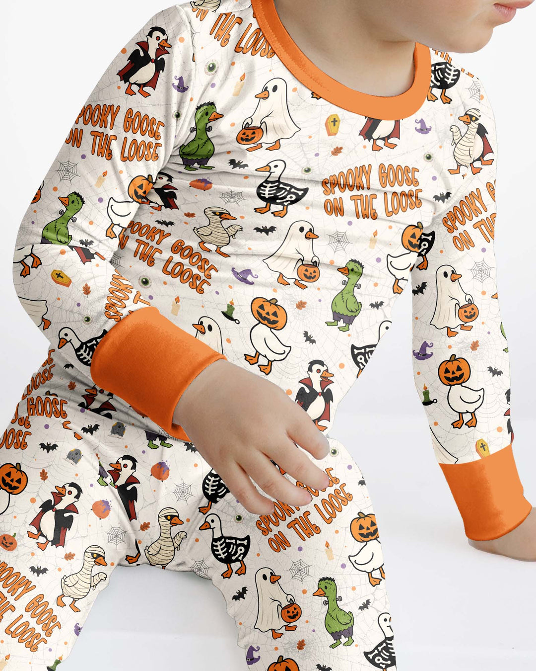 Spooky Goose on the Loose Bamboo Two Piece Long Sleeve Pajama Set