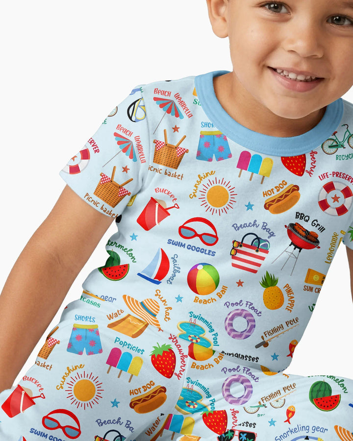 Love Summer Bamboo Two Piece Short Sleeve Pajama Set