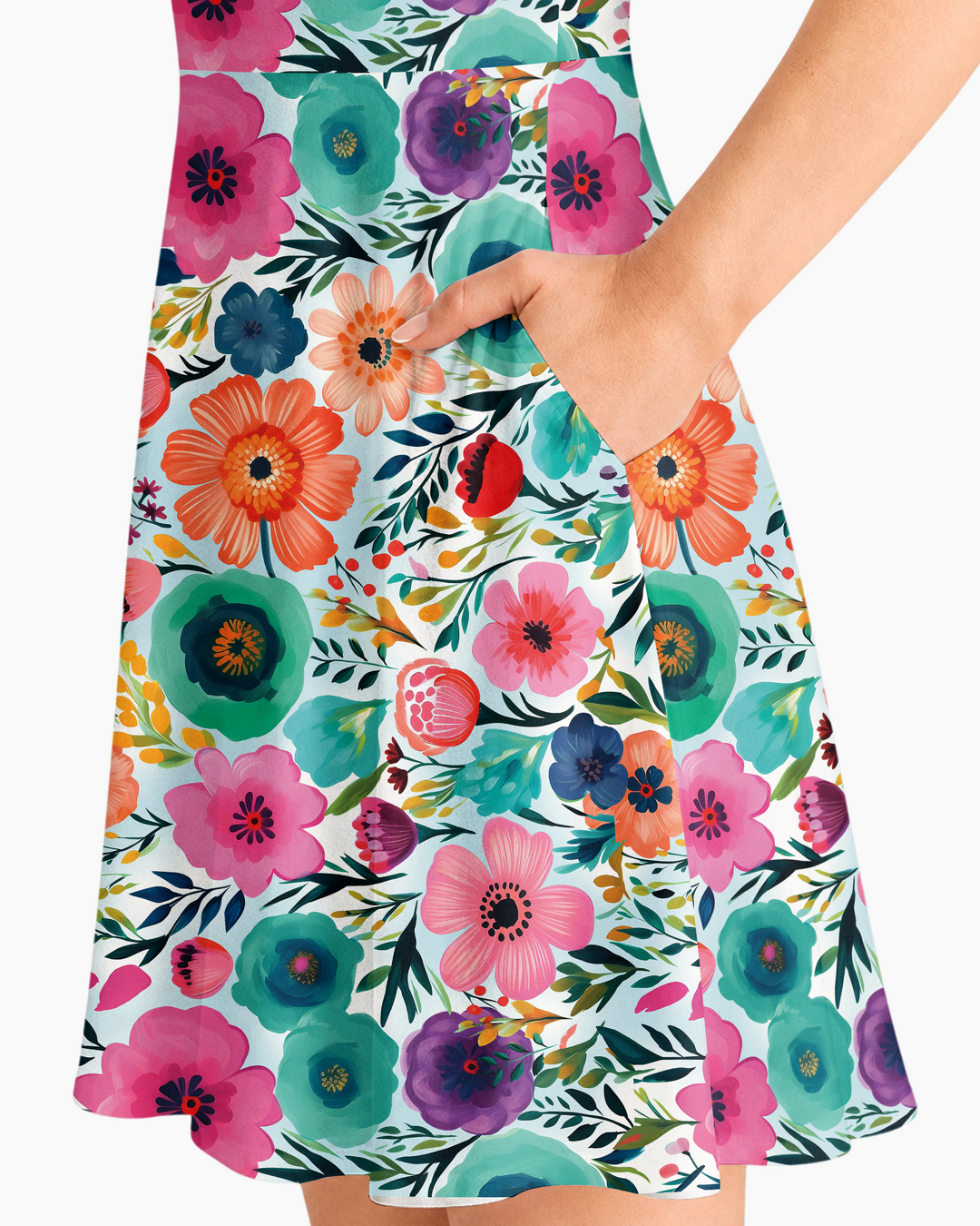 Secret Garden Bamboo Women’s Short Sleeve Twirl Dress