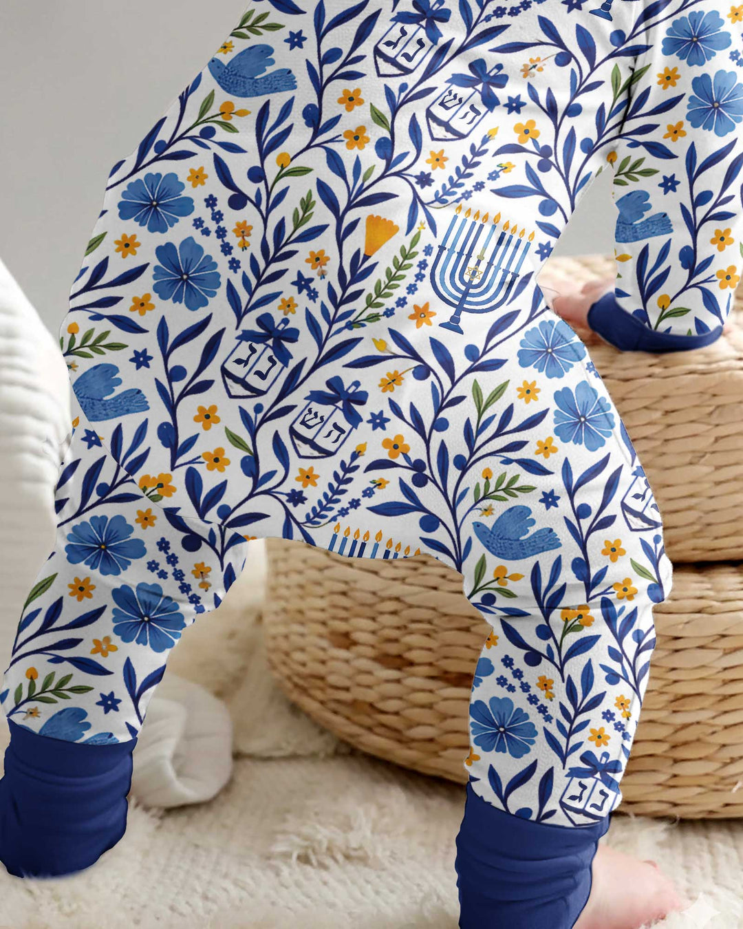 Hanukkah Toile Bamboo Convertible Zippy