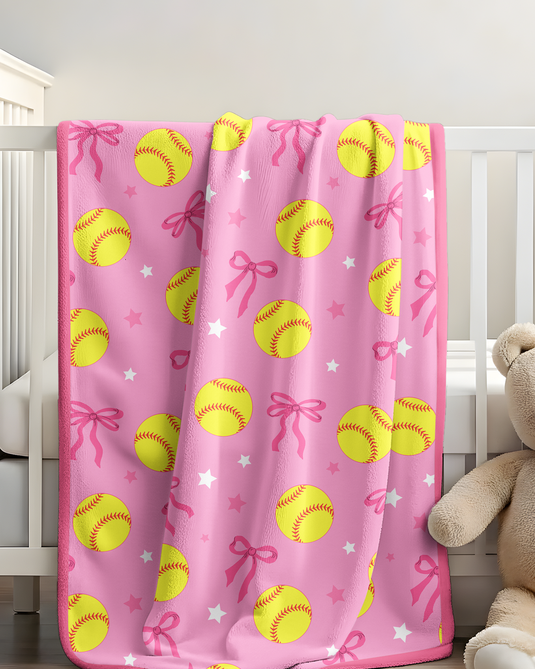 Softball Lovers Bamboo Blanket