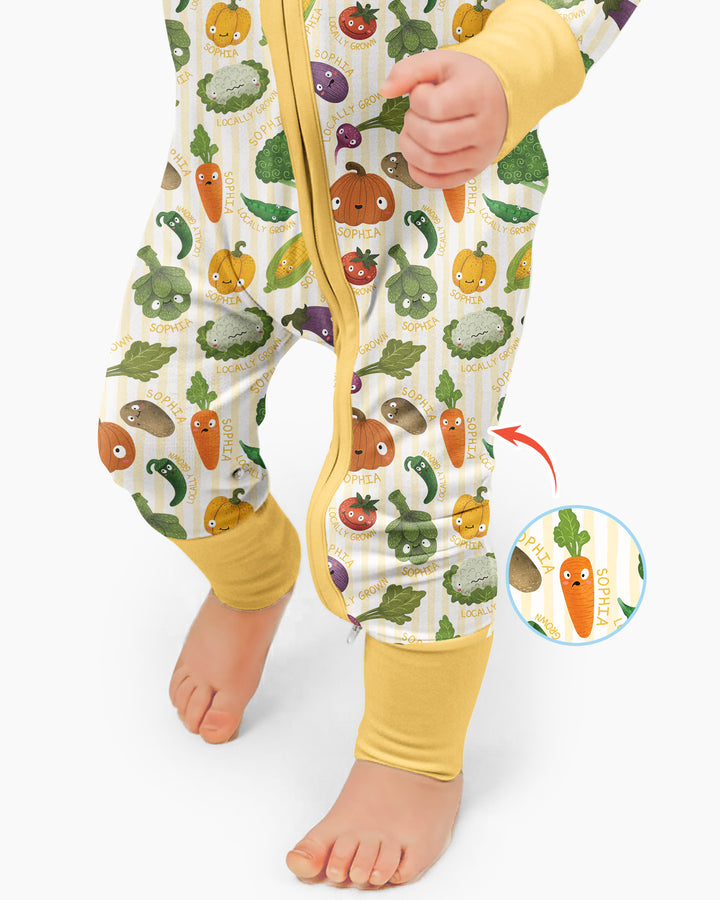 Locally Grown Baby Custom Name Bamboo Convertible Zippy