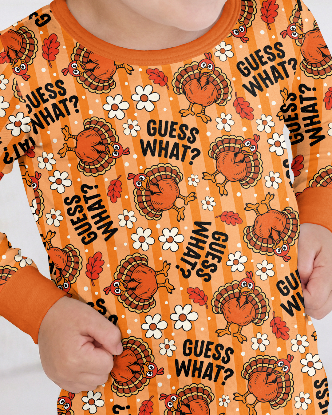 Guess What Turkey Butt Bamboo Two Piece Long Sleeve Pajama Set
