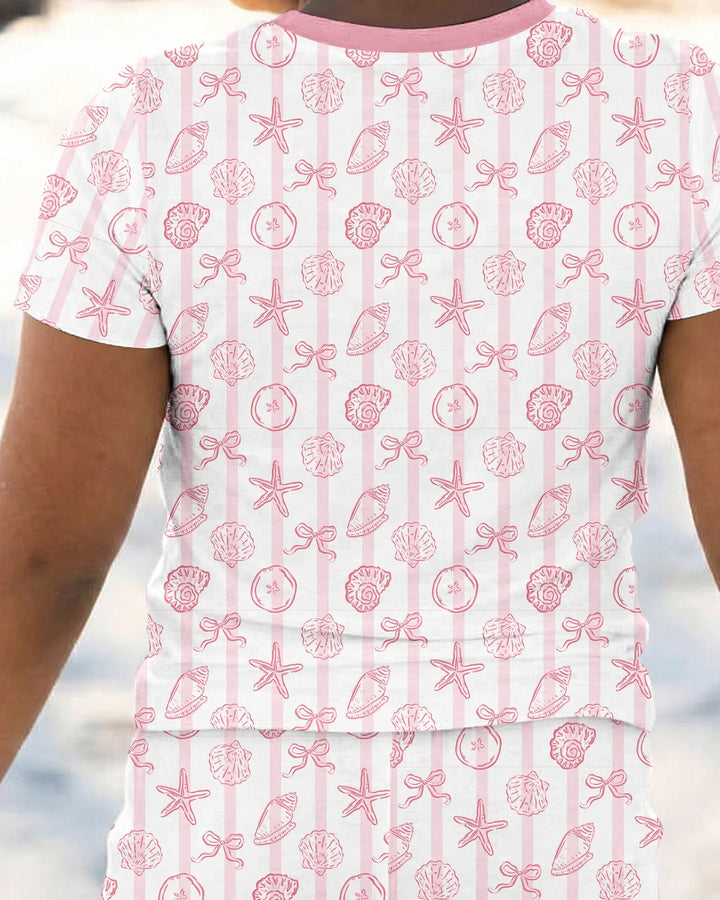 Coastal Keepsakes Family Matching Bamboo Two Piece Short Sleeve Pajama Set