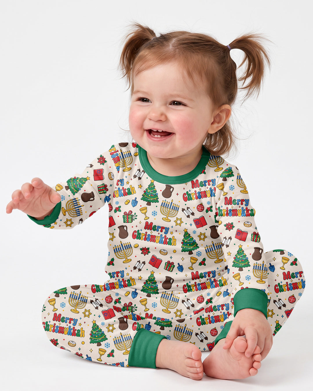 Merry Chrismukkah Bamboo Two Piece Long Sleeve Pajama Set