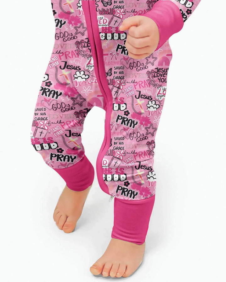 Pink Faith & Grace Bamboo Convertible Zippy