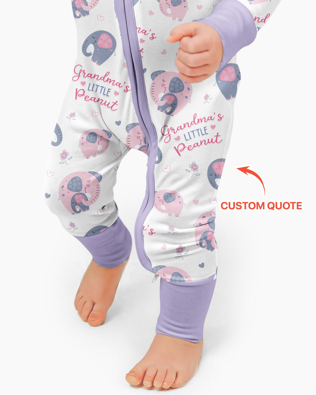 Little Peanut Baby Elephant Bamboo Convertible Zippy