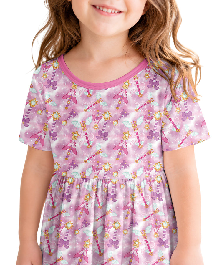 Kawaii Magical Girl Wand Bamboo Twirl Dress