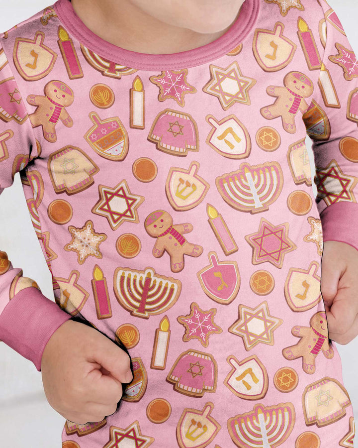 Hanukkah Cookies Bamboo Two Piece Long Sleeve Pajama Set