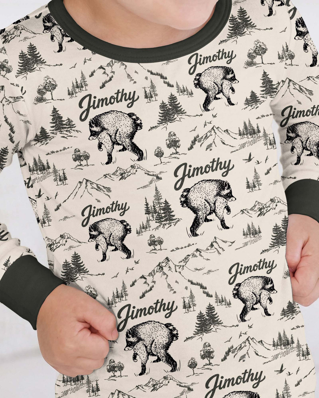 Template Bamboo Two Piece Long Sleeve Pyjamas Set