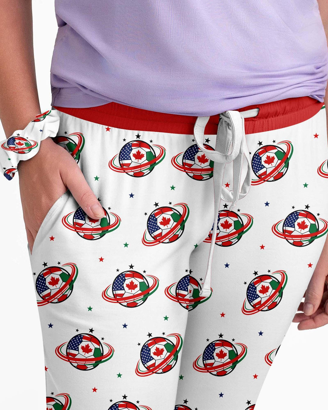 Soccer Cup USA Canada Mexico Bamboo Women Pajama Set