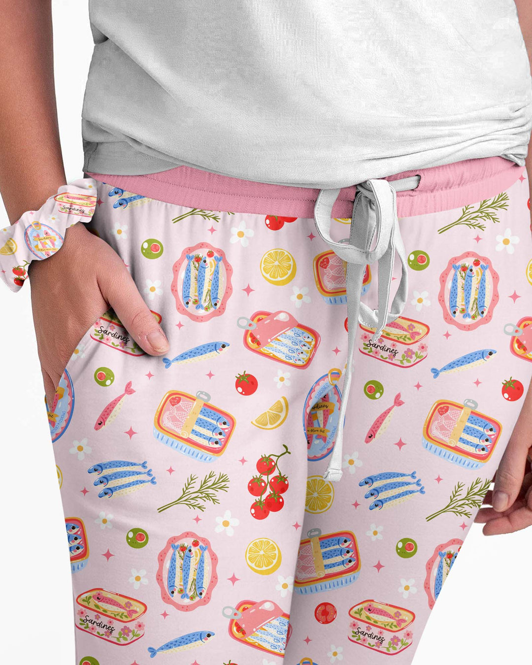 Preppy Sardines Bamboo Women Pajama Set