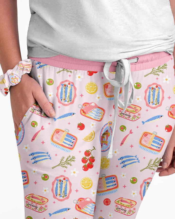 Preppy Sardines Bamboo Women Pajama Set
