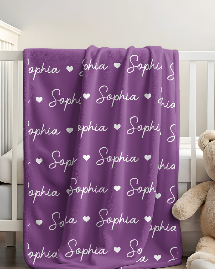Sweetheart Script Bamboo Blanket