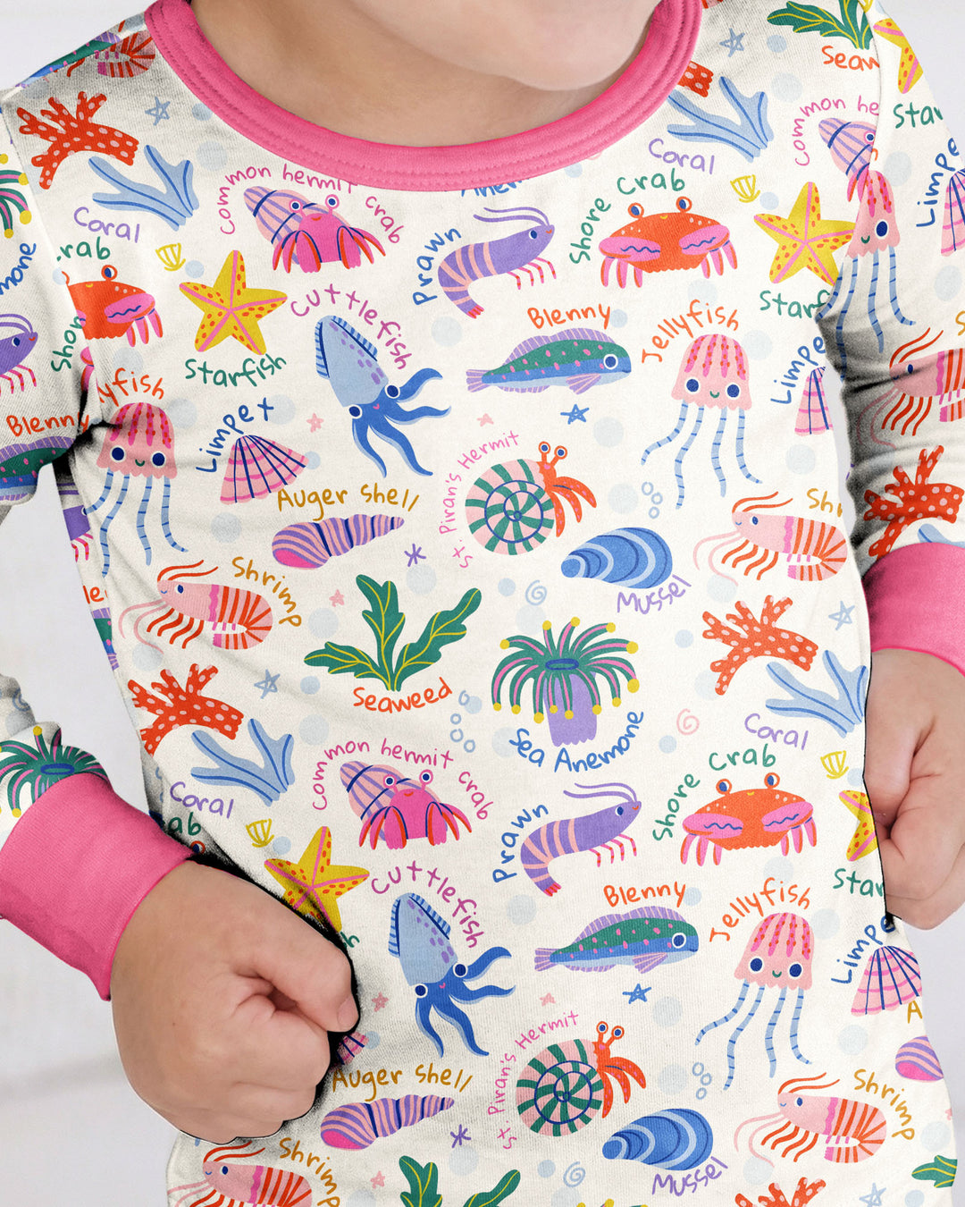 Tide Pool Pals Bamboo Two Piece Long Sleeve Pajama Set