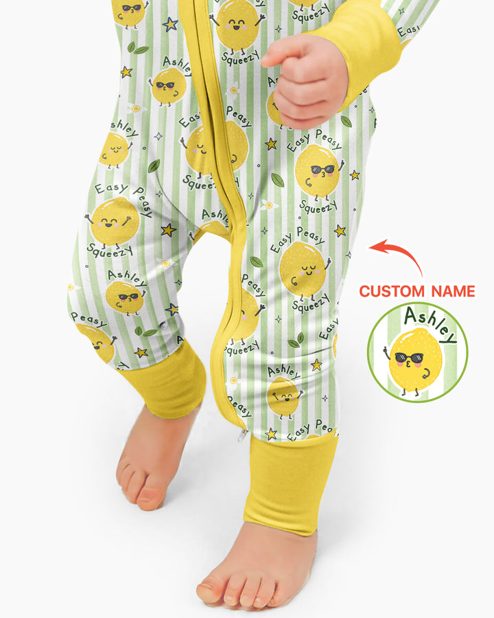 Easy Peasy Lemon Squeezy Custom Name Bamboo Convertible Zippy