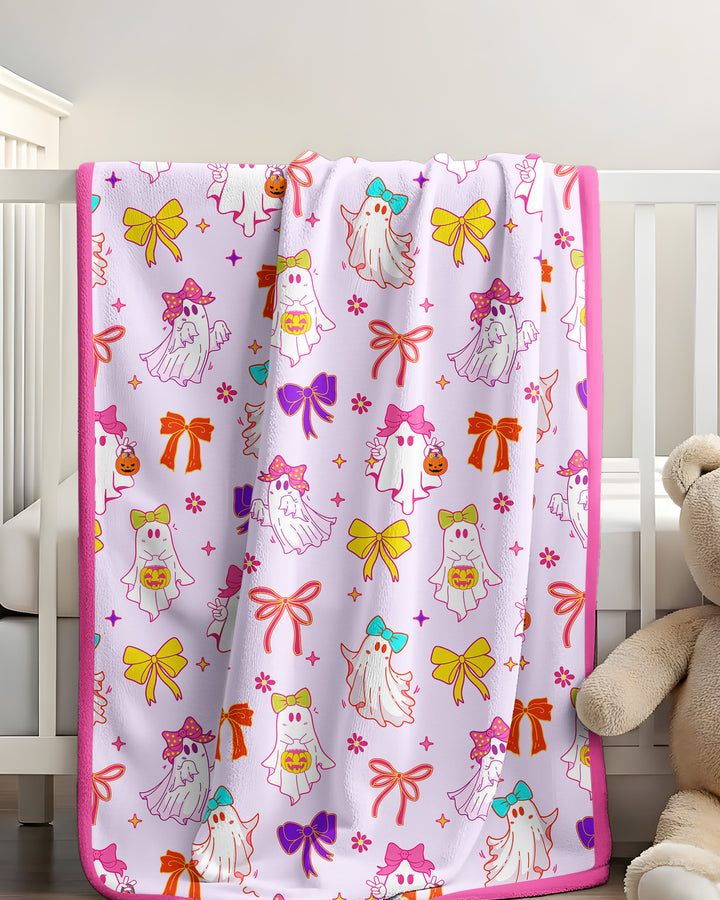 Coquette Ghost & Bow Bamboo Blanket