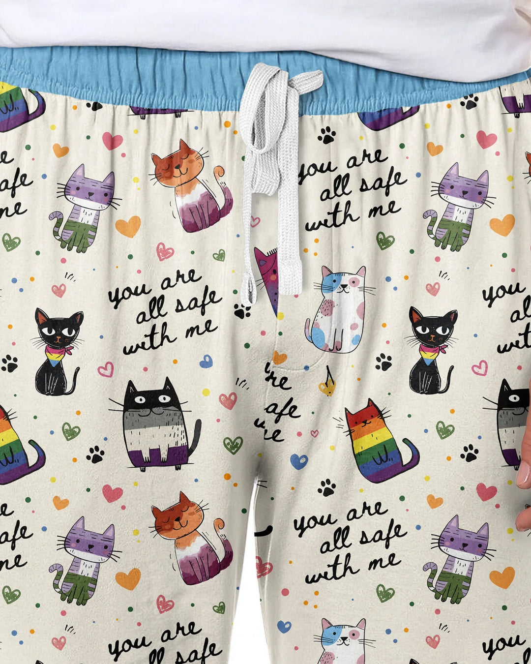 Loved & Safe Kitties Family Matching Bamboo Men's Pajama Set
