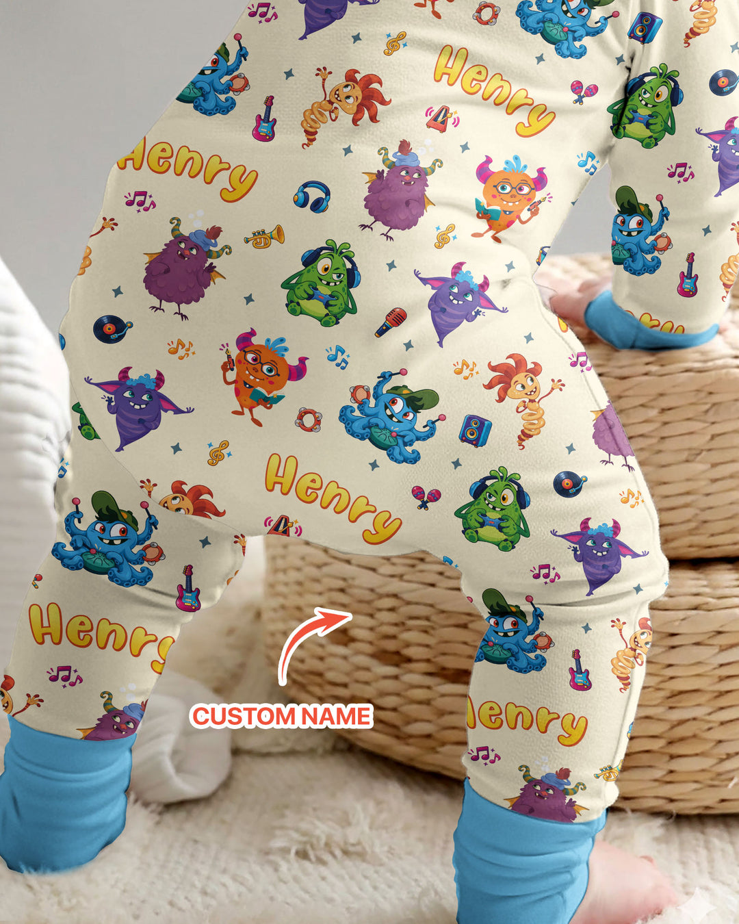 Happy Little Monster Music Band Bamboo Convertible Zippy