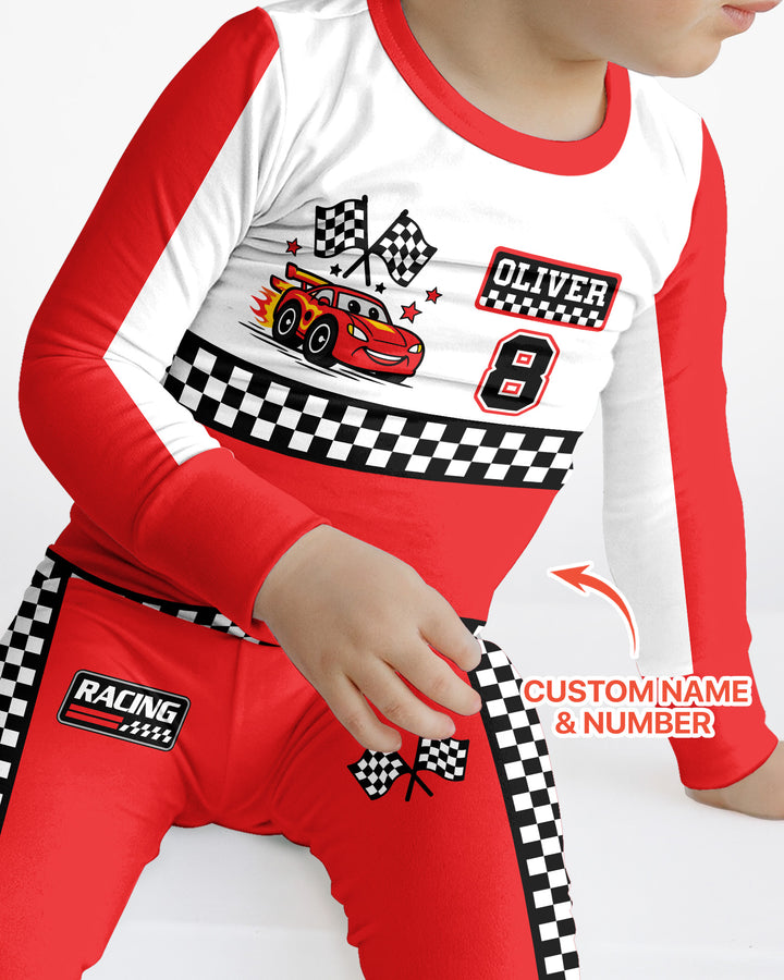Born To Race Bamboo Two Piece Long Sleeve Pajama Set