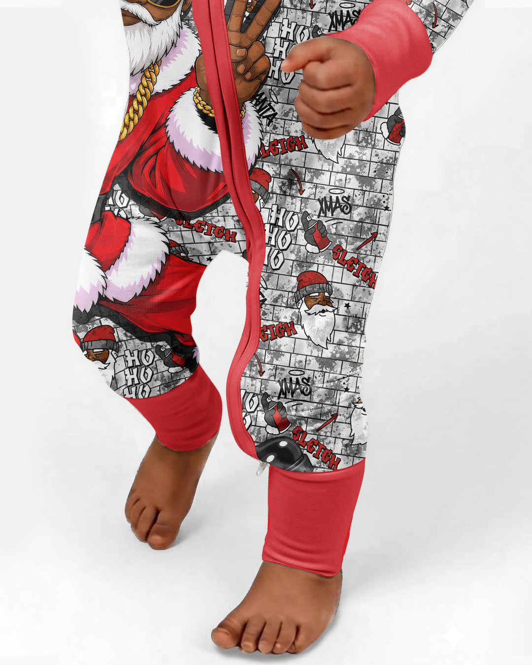 Santa Swag Christmas Bamboo Convertible Zippy