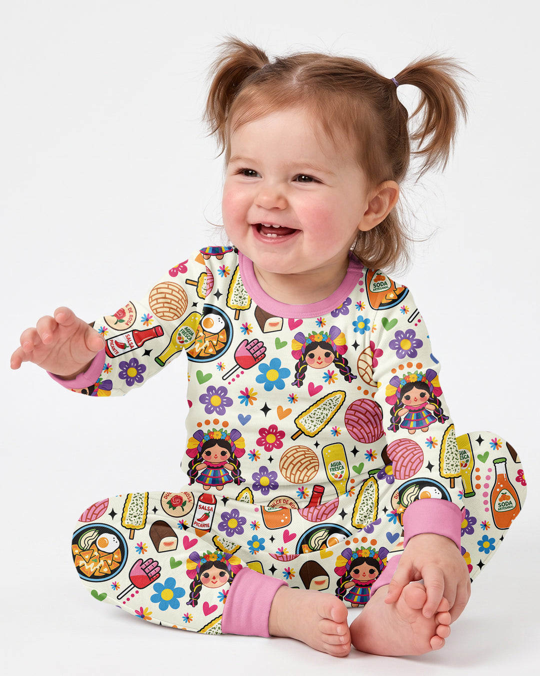 Little Mexican Fiesta Bamboo Two Piece Long Sleeve Pajama Set