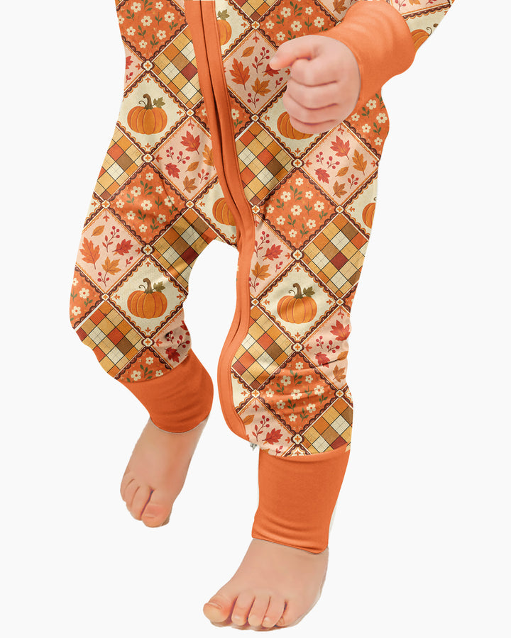 Fall Vintage Patchwork Bamboo Convertible Zippy