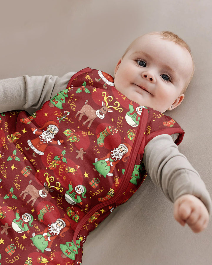 Santa Reindeer Snowflakes Bamboo Sleep Bag