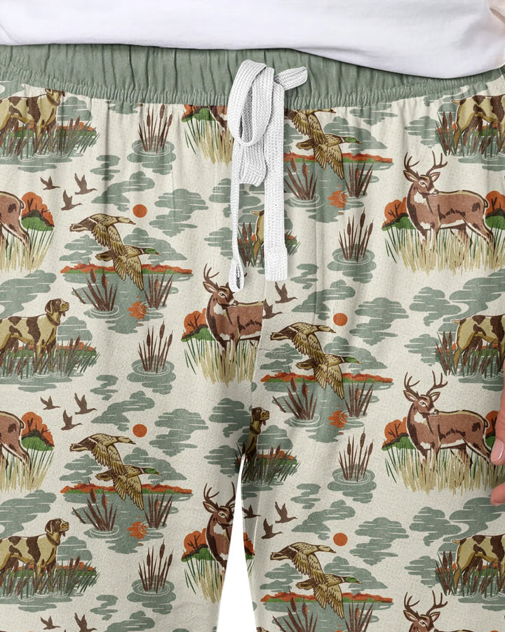Vintage Hunting Season Daddy& Me Matching Bamboo Men's Pajama Set