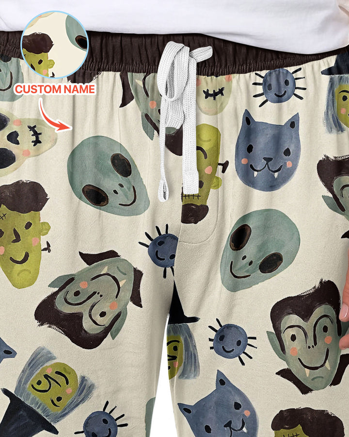 Halloween Face Bamboo Men's Pajama Set