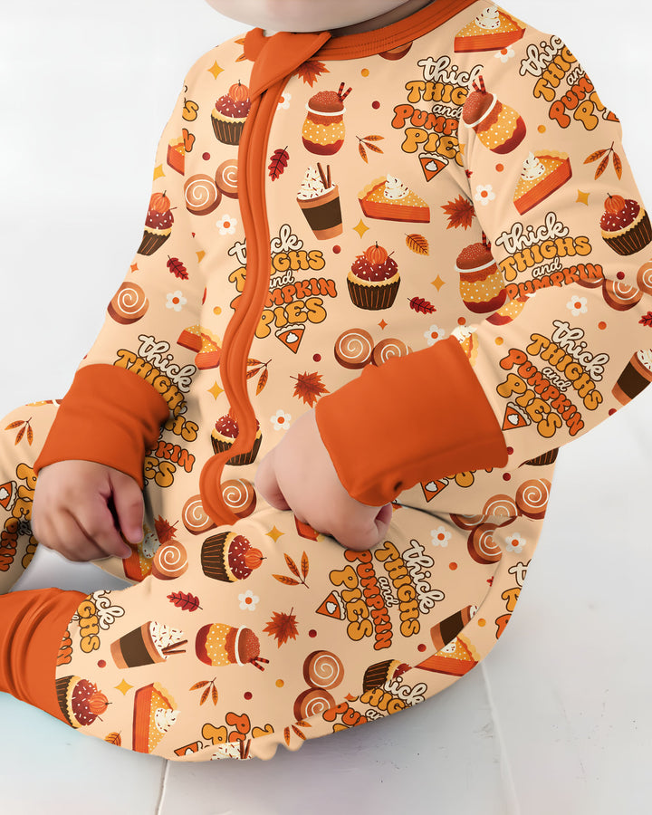 Thick Thighs and Pumpkin Pies Bamboo Convertible Zippy