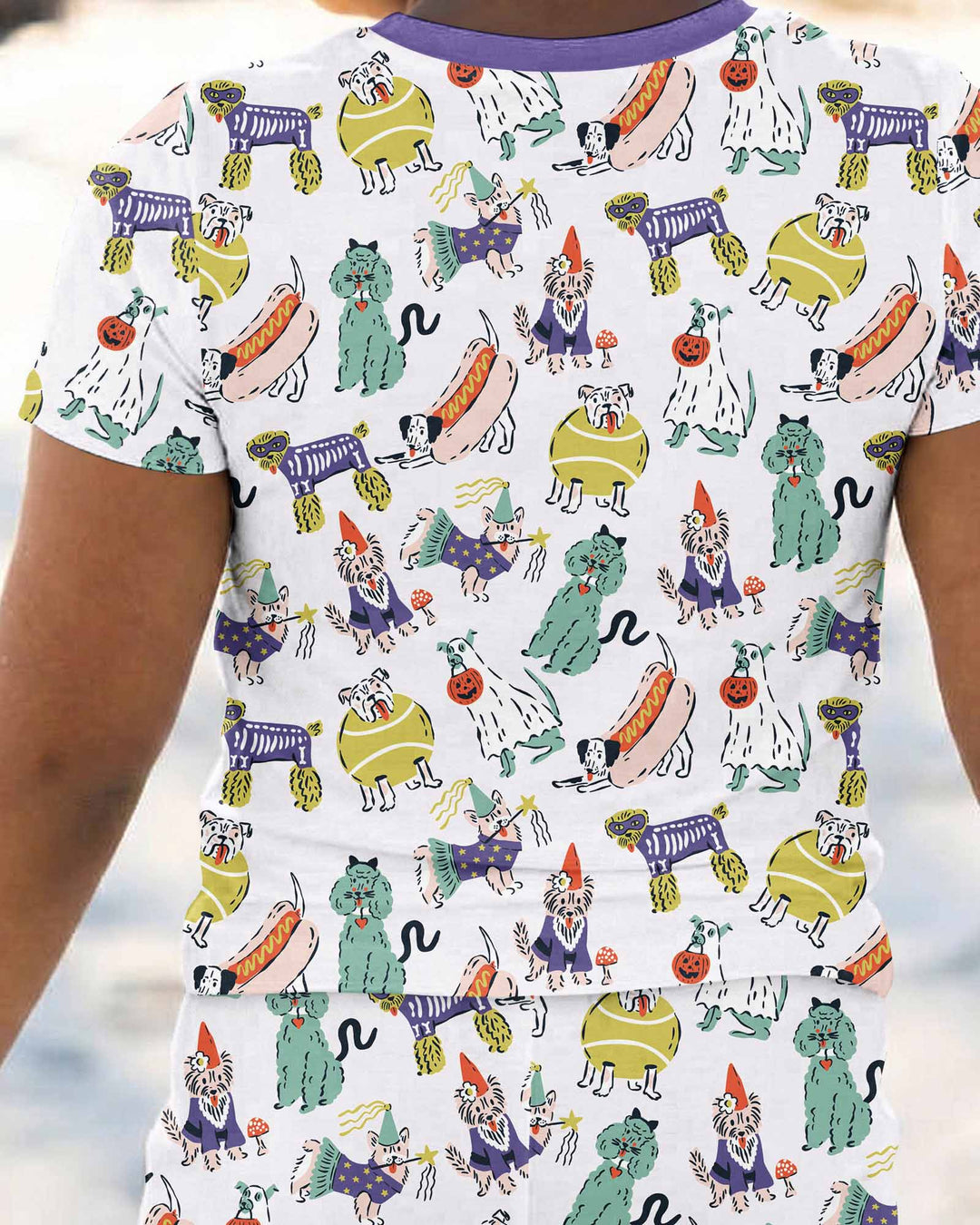 Bark-O-Ween Bamboo Two Piece Short Sleeve Pajama Set