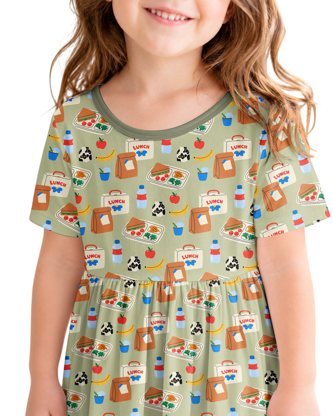 Happy School Lunch Bamboo Twirl Dress