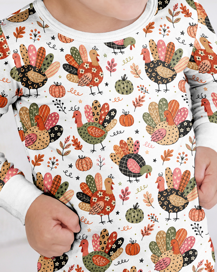 Boho Turkey Bamboo Two Piece Long Sleeve Pajama Set