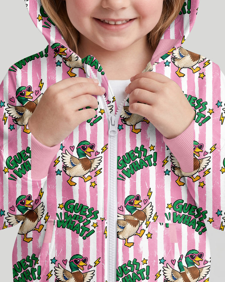 Guess What Mallard Butt Bamboo Zip Hoodie