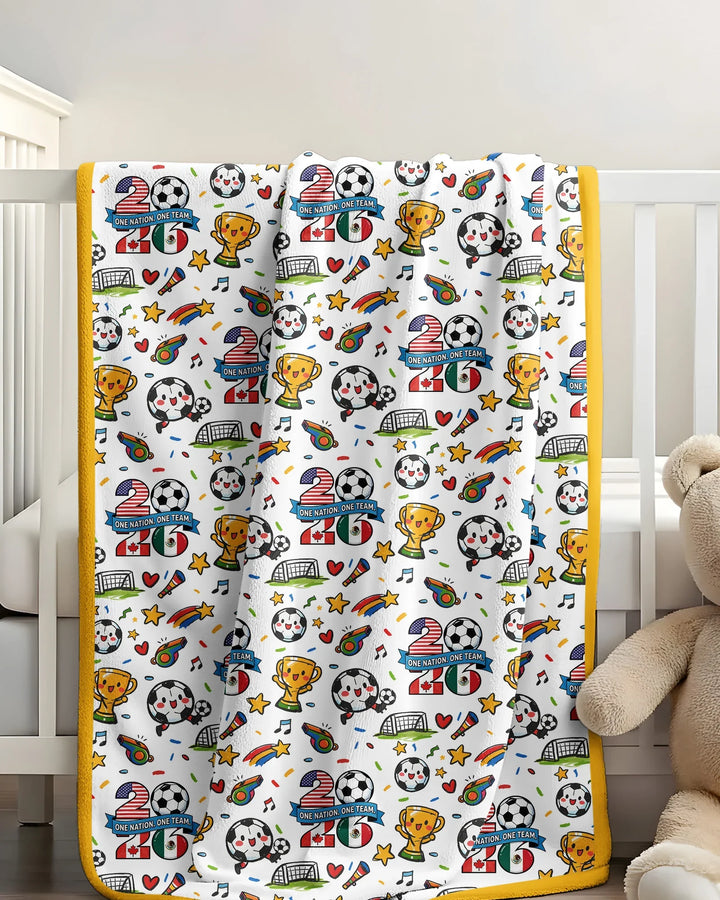 Soccer Fever 2026 Family Matching Bamboo Blanket
