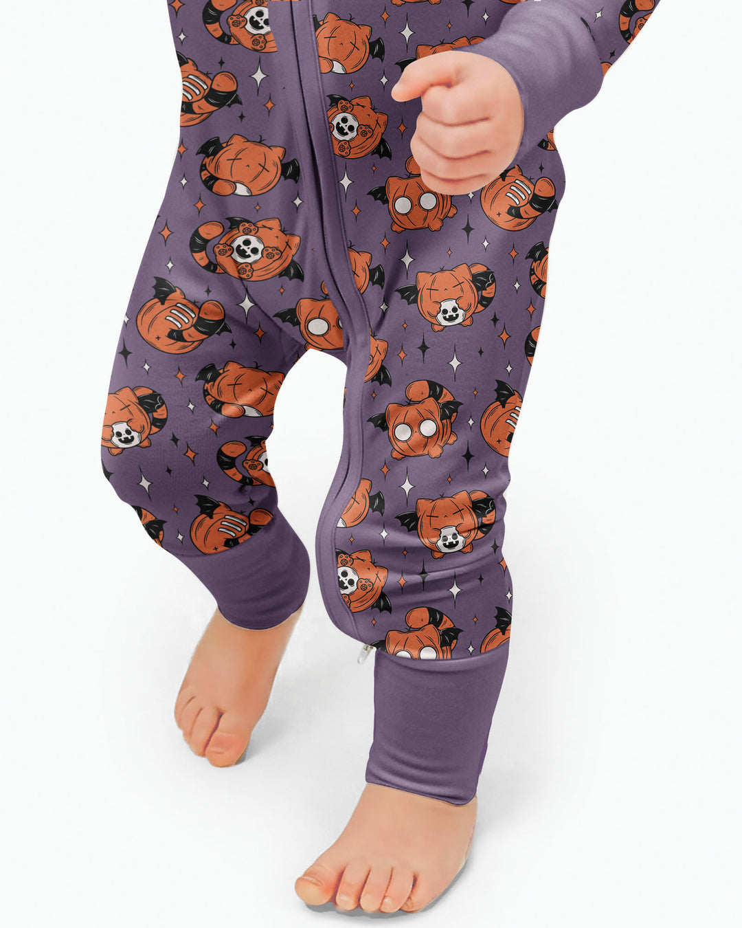 Batty Pumpkin Cats Bamboo Convertible Zippy