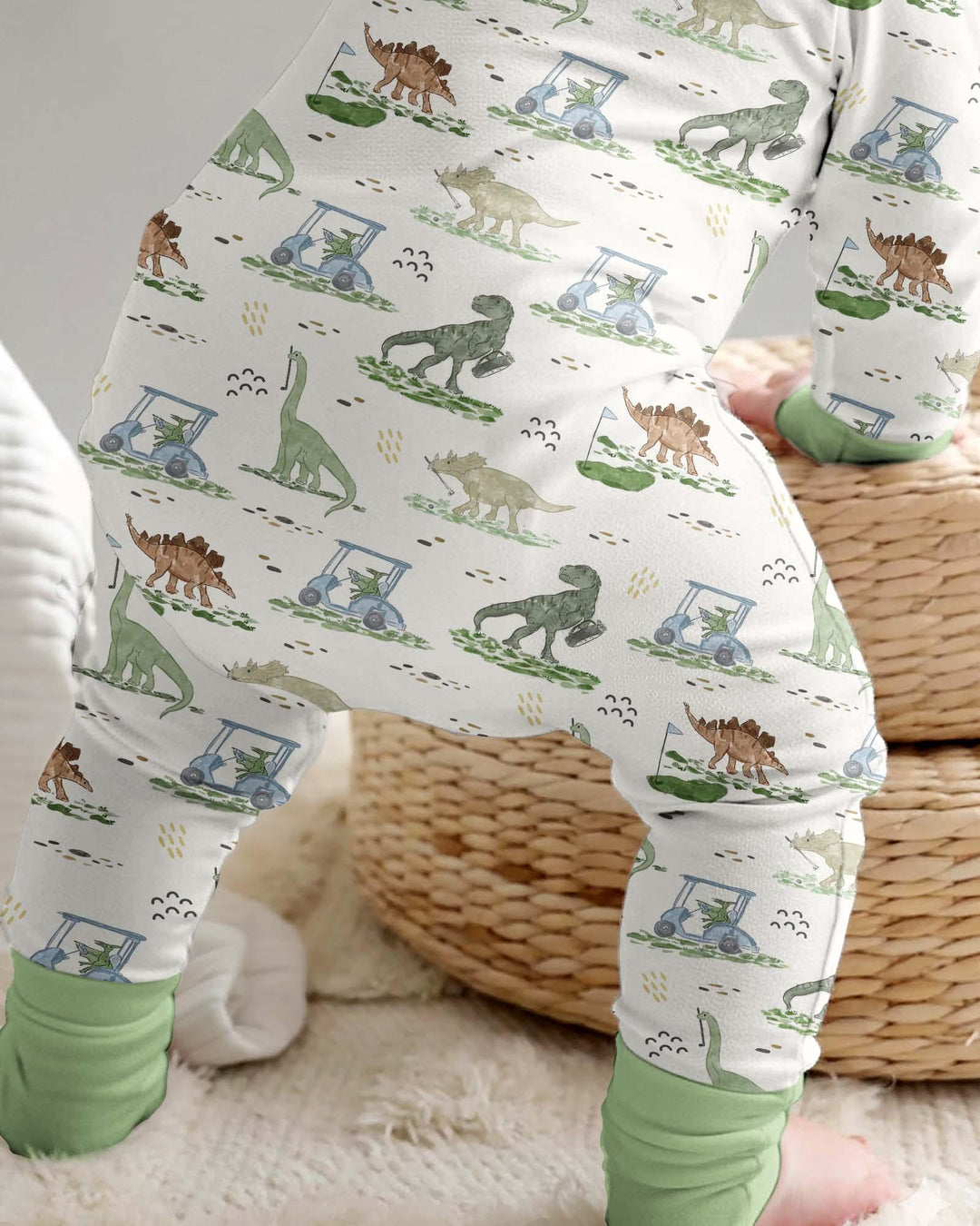Dinos On The Green Daddy & Me Matching Bamboo Convertible Zippy
