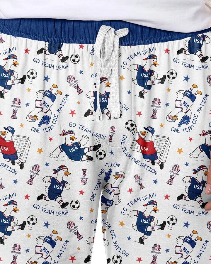 USA Soccer Goose Family Matching Bamboo Men's Pajama Set