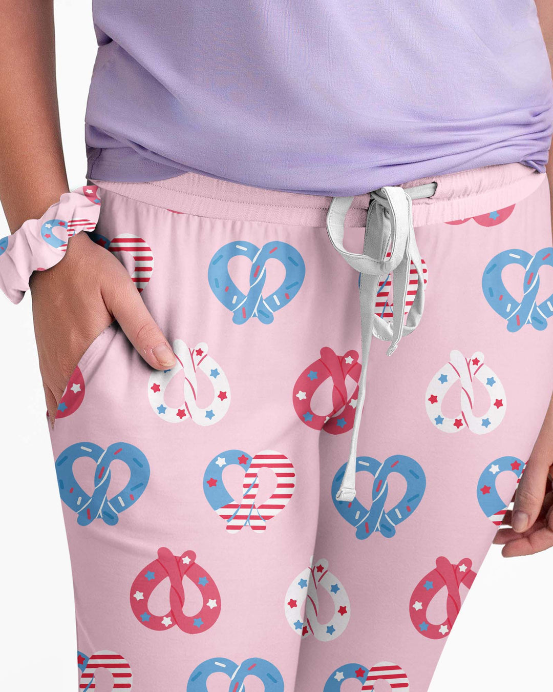 4th of July Pretzel  Bamboo Women Pajama Set