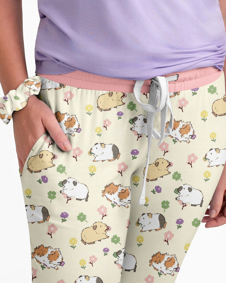 Guinea Pig Garden Bamboo Women Pajama Set