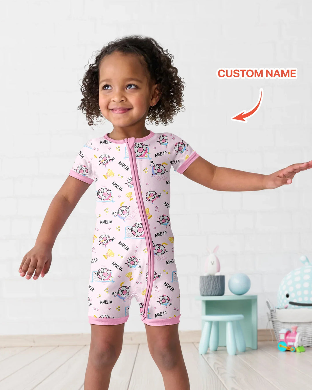 Custom Name Soccer Dad Team Matching Bamboo Shorty Zippy