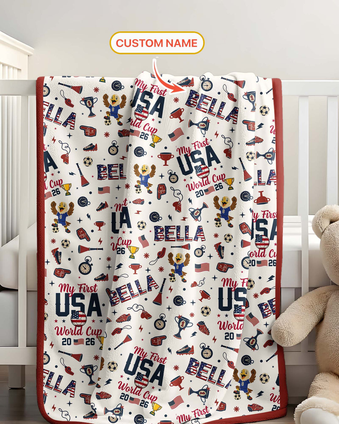 My First Soccer Cup 2026 Bamboo Blanket