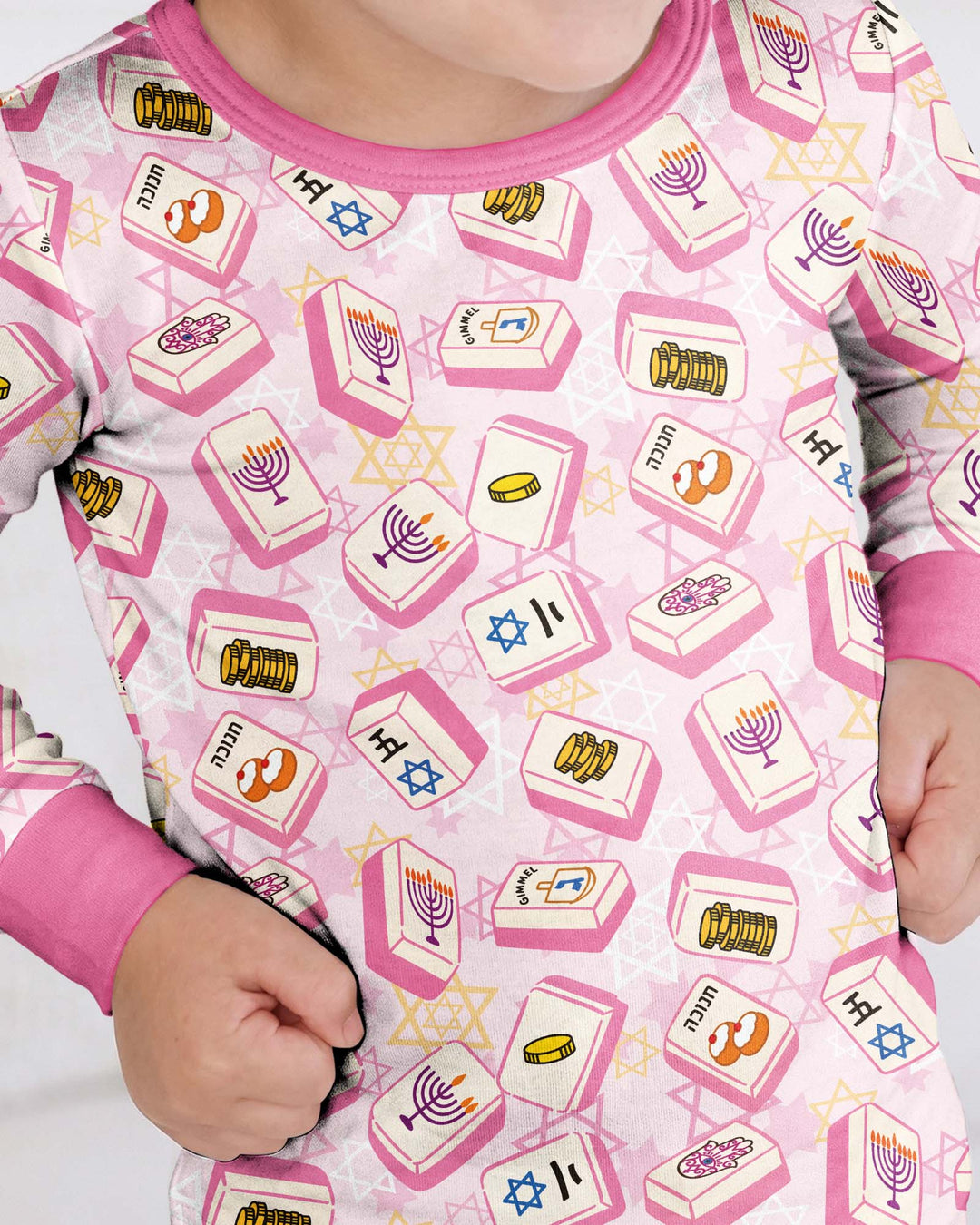 Hanukkah Mahjong Club Bamboo Two Piece Long Sleeve Pajama Set