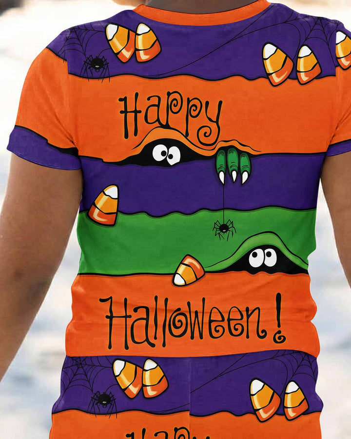 Happy Halloween Bamboo Two Piece Short Sleeve Pajama Set