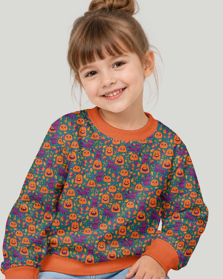 Cats and Pumpkins Bamboo Crewneck Sweatshirt